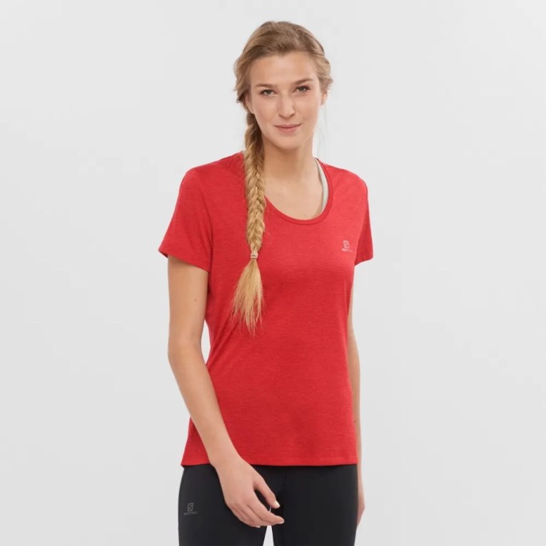 Red Salomon Agile Short Sleeve Women\'s T-Shirts | IE IH9861